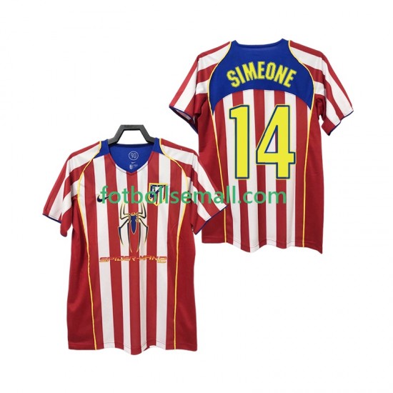 Matchtröjor Atlético Madrid SIMEONE 14 Retro 2004 2005 Kortärmad till Herr (1:a ställ)