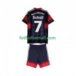 Matchtröjor FC Bayern München Scholl 7 Retro 1997 1999 Kortärmad till Barn (1:a ställ)