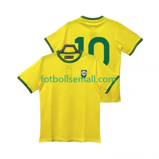 Matchtröjor Brasilien 10 Retro 1970 Kortärmad till Herr (1:a ställ)