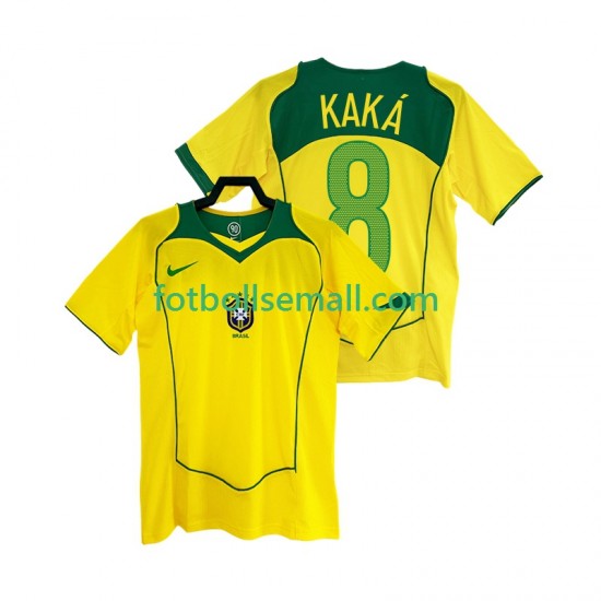 Matchtröjor Brasilien KAKA 8 Retro 2004 Kortärmad till Herr (1:a ställ)