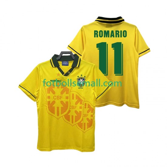 Matchtröjor Brasilien ROMARIO 11 Retro 1994 Kortärmad till Herr (1:a ställ)
