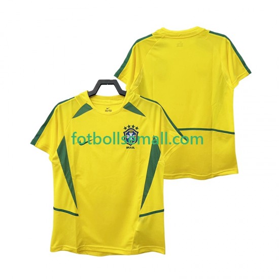 Matchtröjor Brasilien Retro 2002 Kortärmad till Herr (1:a ställ)