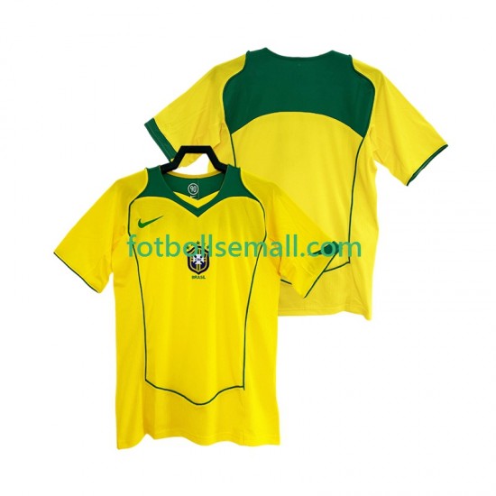 Matchtröjor Brasilien Retro 2004 Kortärmad till Herr (1:a ställ)