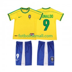 Matchtröjor Brasilien Ronaldo 9 Retro 1998 Kortärmad till Barn (1:a ställ) Matchtröjor Brasilien Ronaldo 9 Retro 1998 Kortärmad till Barn (1:a ställ)