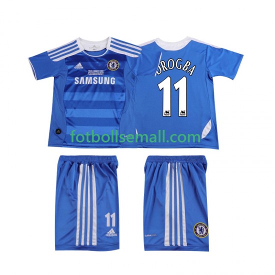 Matchtröjor Chelsea DROGBA 11 Retro 2011 2012 Kortärmad till Barn (1:a ställ)
