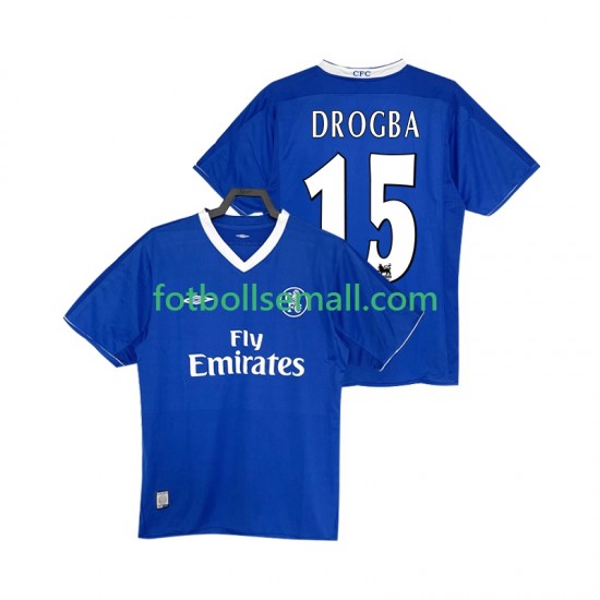 Matchtröjor Chelsea DROGBA 15 Retro 2003 2005 Kortärmad till Herr (1:a ställ)