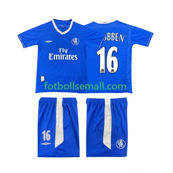 Matchtröjor Chelsea Robben 16 Retro 2003 2005 Kortärmad till Barn (1:a ställ)