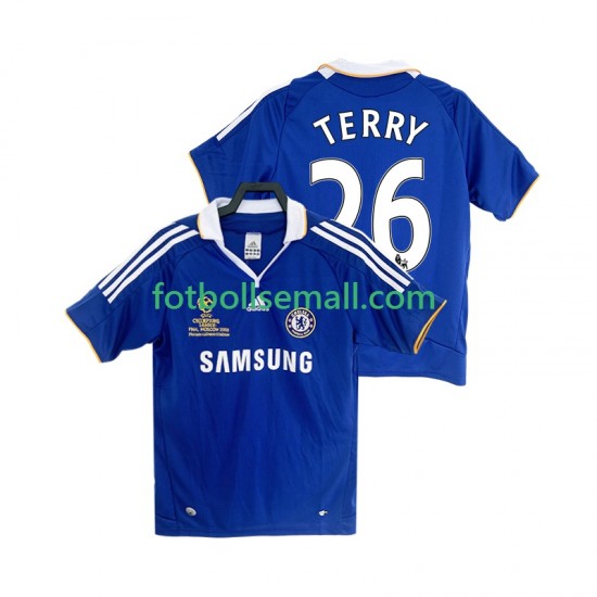 Matchtröjor Chelsea TERRY 26 Retro 2007 2008 Kortärmad till Herr (1:a ställ)