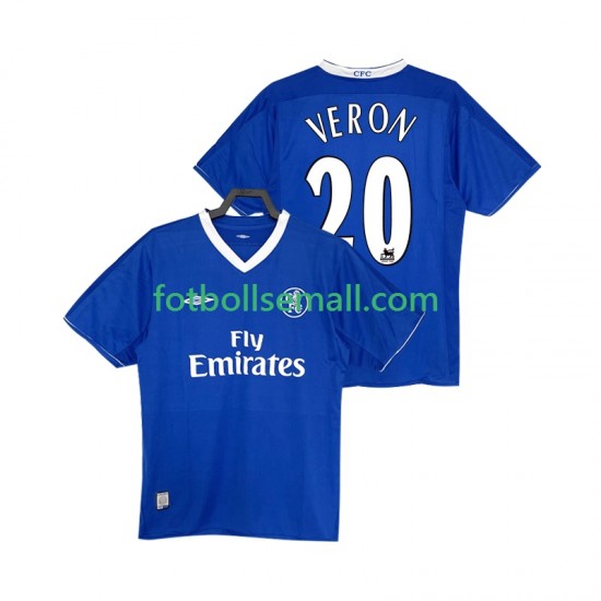 Matchtröjor Chelsea VERON 20 Retro 2003 2005 Kortärmad till Herr (1:a ställ)