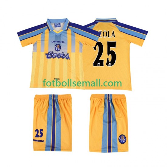 Matchtröjor Chelsea ZOLA 25 Retro 1995 1997 Kortärmad till Barn (2:a ställ)
