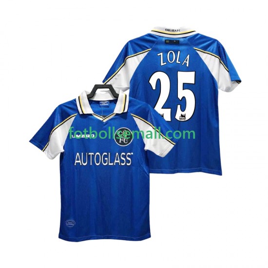 Matchtröjor Chelsea ZOLA 25 Retro 1997 1999 Kortärmad till Herr (1:a ställ)