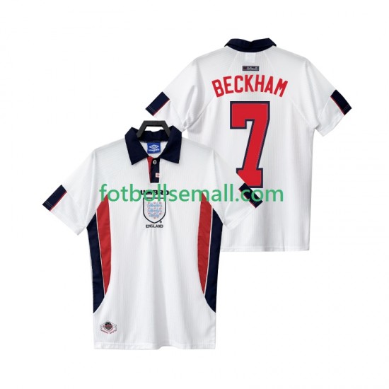 Matchtröjor England BECKHAM 7 Retro 1998 Kortärmad till Herr (1:a ställ)