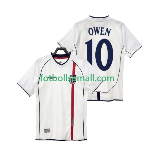 Matchtröjor England OWEN 10 Retro 2002 Kortärmad till Herr (1:a ställ)
