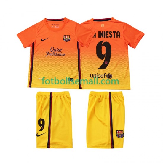 Matchtröjor FC Barcelona A INIESTA 9 Retro 2012 2013 Kortärmad till Barn (2:a ställ)