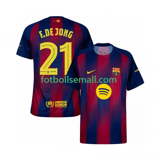 Matchtröjor FC Barcelona Frenkie de Jong 21 Champions League 2025-2026 Kortärmad till Herr (1:a ställ)