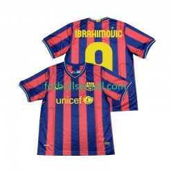 Matchtröjor FC Barcelona Ibrahimovic 9 Retro 2009 2010 Kortärmad till Herr (1:a ställ)