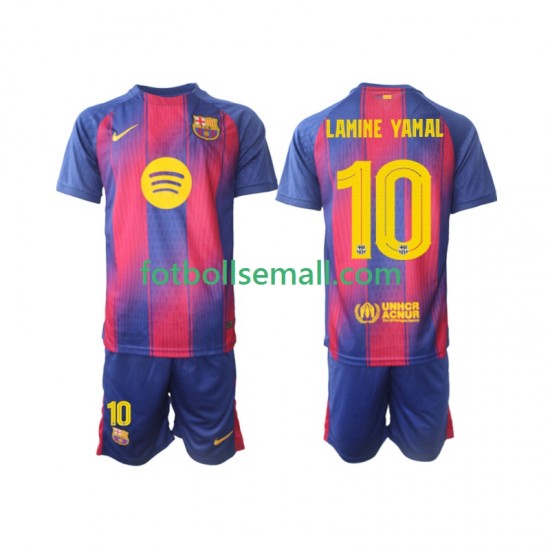 Matchtröjor FC Barcelona Lamine Yamal 10 Champions League 2025-2026 Kortärmad till Barn (1:a ställ)