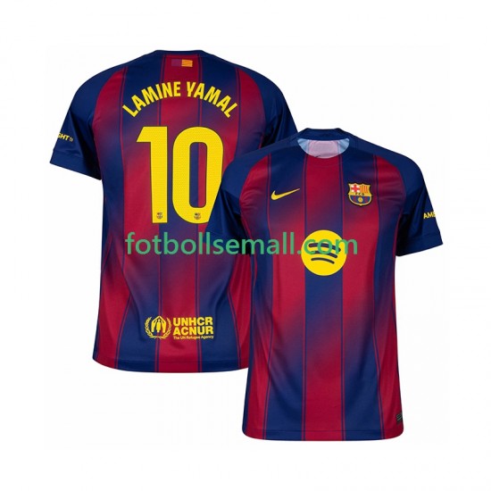 Matchtröjor FC Barcelona Lamine Yamal 10 2025-2026 Kortärmad till Herr (1:a ställ)