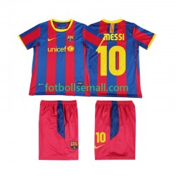 Matchtröjor FC Barcelona Lionel Messi 10 Retro 2010 2011 Kortärmad till Barn (1:a ställ)