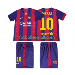 Matchtröjor FC Barcelona Lionel Messi 10 Retro 2014 2015 Kortärmad till Barn (1:a ställ)