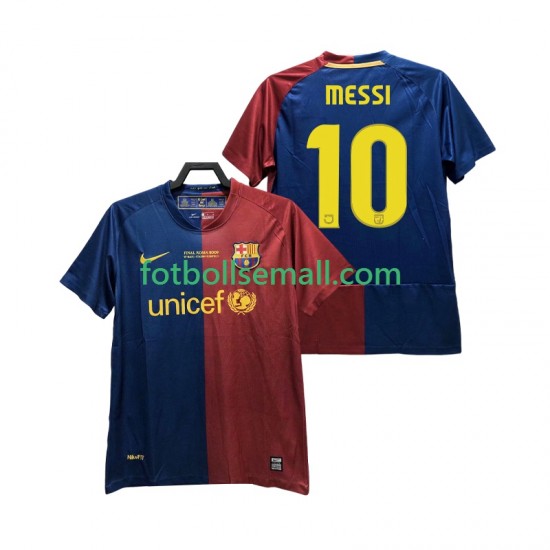 Matchtröjor FC Barcelona Lionel Messi 10 Retro Champions League 2008 2009 Kortärmad till Herr (1:a ställ)