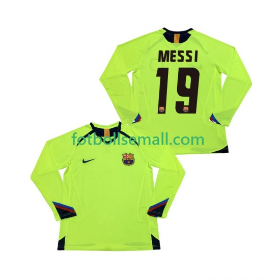 Matchtröjor FC Barcelona Lionel Messi 19 Retro 2005 2006 Långärmad till Herr (2:a ställ)