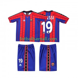 Matchtröjor FC Barcelona Lionel Messi 19 Retro 1997 1998 Kortärmad till Barn (1:a ställ)