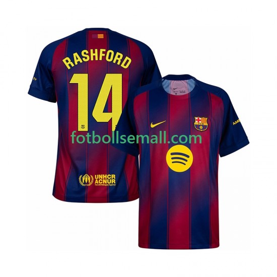 Matchtröjor FC Barcelona Marcus Rashford 14 2025-2026 Kortärmad till Herr (1:a ställ)