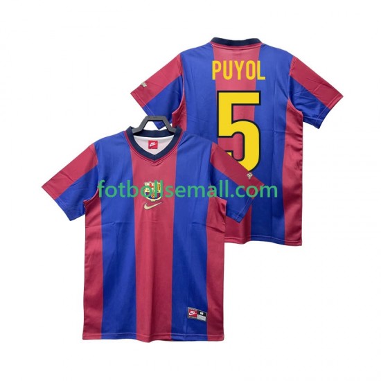 Matchtröjor FC Barcelona PUYOL 5 Retro 1998 1999 Kortärmad till Herr (1:a ställ)