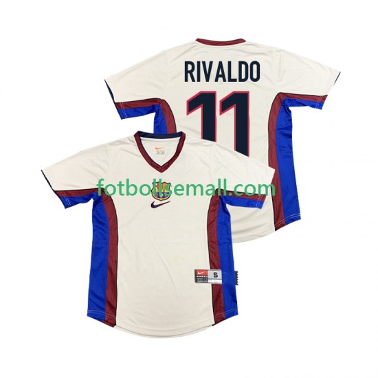Matchtröjor FC Barcelona RIVALDO 11 Retro 1998 1999 Kortärmad till Herr (2:a ställ)