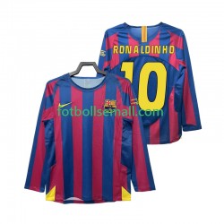 Matchtröjor FC Barcelona RONALDINHO 10 Retro Champions League 2005 2006 Långärmad till Herr (1:a ställ)