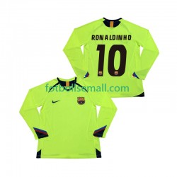 Matchtröjor FC Barcelona RONALDINHO 10 Retro 2005 2006 Långärmad till Herr (2:a ställ)