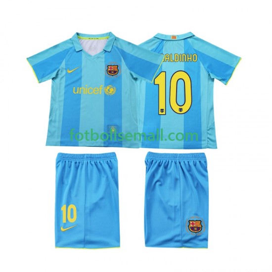 Matchtröjor FC Barcelona RONALDINHO 10 Retro 2007 2008 Kortärmad till Barn (2:a ställ)