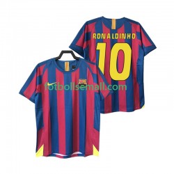 Matchtröjor FC Barcelona RONALDINHO 10 Retro 2005 2006 Kortärmad till Herr (1:a ställ)
