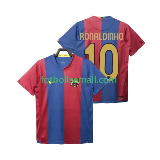 Matchtröjor FC Barcelona RONALDINHO 10 Retro 2006 2007 Kortärmad till Herr (1:a ställ)
