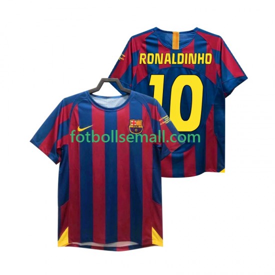 Matchtröjor FC Barcelona RONALDINHO 10 Retro Champions League 2005 2006 Kortärmad till Herr (1:a ställ)