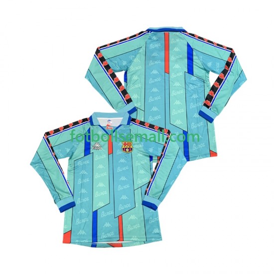 Matchtröjor FC Barcelona Retro 1996 1997 Långärmad till Herr (2:a ställ)