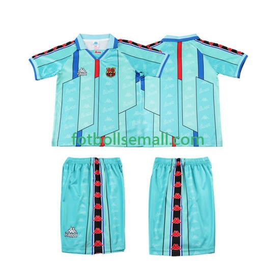 Matchtröjor FC Barcelona Retro 1996 1997 Kortärmad till Barn (2:a ställ)