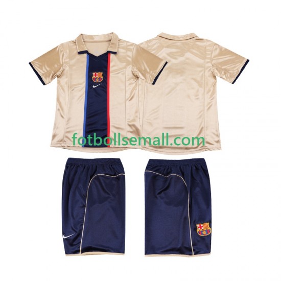 Matchtröjor FC Barcelona Retro 2001 2002 Kortärmad till Barn (2:a ställ)