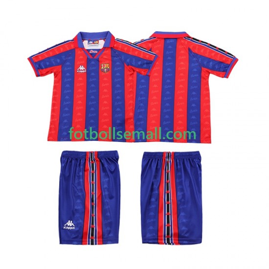 Matchtröjor FC Barcelona Retro 1996 1997 Kortärmad till Barn (1:a ställ)
