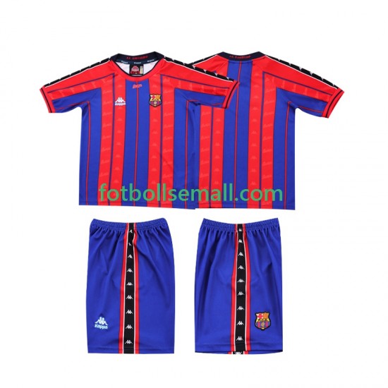 Matchtröjor FC Barcelona Retro 1997 1998 Kortärmad till Barn (1:a ställ)