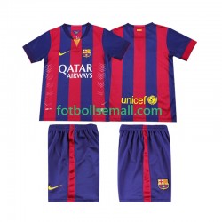Matchtröjor FC Barcelona Retro 2014 2015 Kortärmad till Barn (1:a ställ)