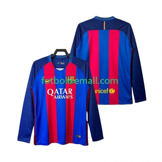 Matchtröjor FC Barcelona Retro 2016 2017 Långärmad till Herr (1:a ställ)