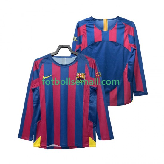 Matchtröjor FC Barcelona Retro Champions League 2005 2006 Långärmad till Herr (1:a ställ)