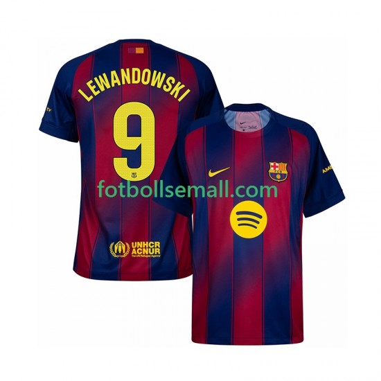 Matchtröjor FC Barcelona Robert Lewandowski 9 2025-2026 Kortärmad till Herr (1:a ställ)
