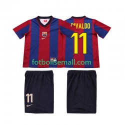 Matchtröjor FC Barcelona Ronaldo 11 Retro 1998 1999 Kortärmad till Barn (1:a ställ)