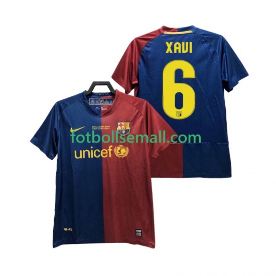 Matchtröjor FC Barcelona XAVI 6 Retro Champions League 2008 2009 Kortärmad till Herr (1:a ställ)