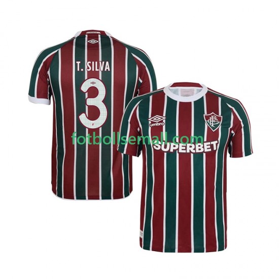 Matchtröjor Fluminense Thiago Silva 3 2025-2026 Kortärmad till Herr (1:a ställ)