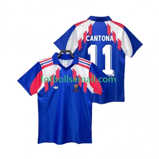 Matchtröjor Frankrike CANTONA 11 Retro 1990 Kortärmad till Herr (1:a ställ)