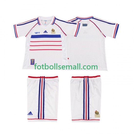 Matchtröjor Frankrike Retro 1998 Kortärmad till Barn (2:a ställ)